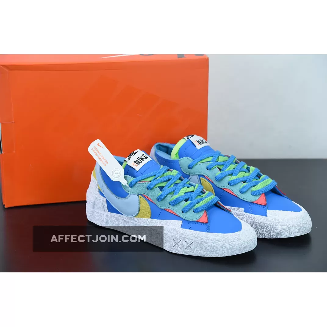 Nike Low Blazer Blue Kaws x Sacai x Nike Blazer Low Blue/Light Blue/Pink/Yellow DM7901-400