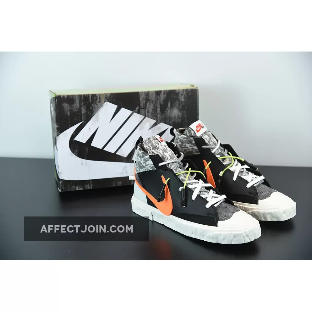 Nike Blazers Ready Made READYMADE x Nike Blazer Mid Black/Vast Grey-Volt-Total Orange CZ3589-001