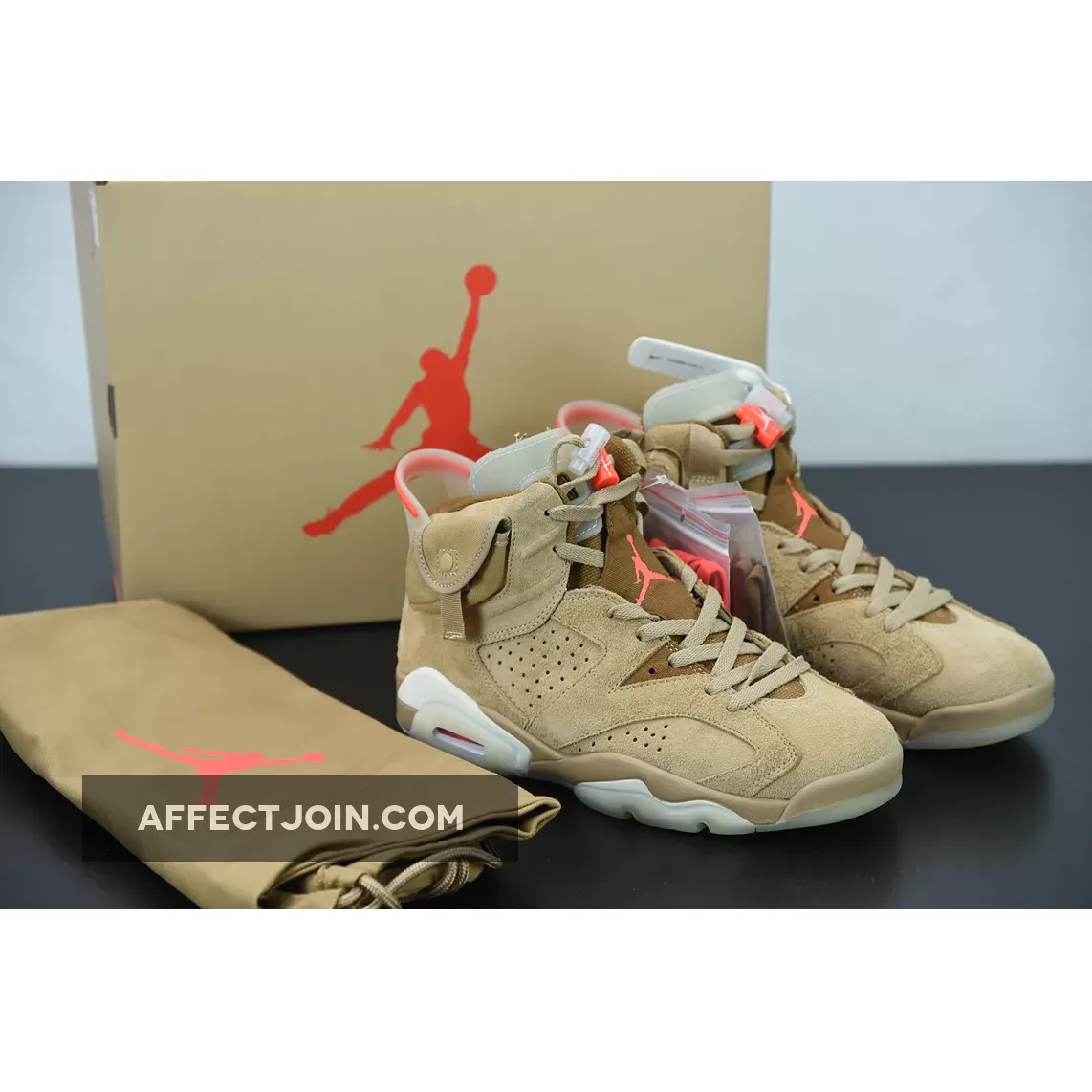 Travis Scott x Air Jordan 6 'British Khaki' #jordan 6 travis acott