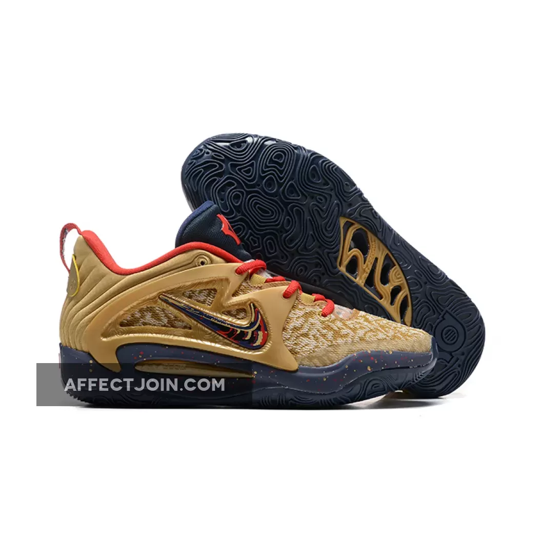 Nike KD 15 'Olympic' Metallic Gold/Midnight Navy-Red #kd 15 gold