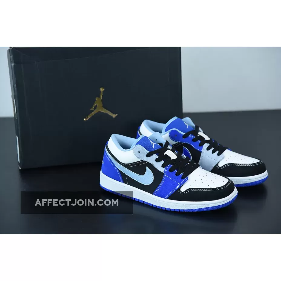 Air Jordan 1 Low Blue Black White DH0206-400 Online Sale