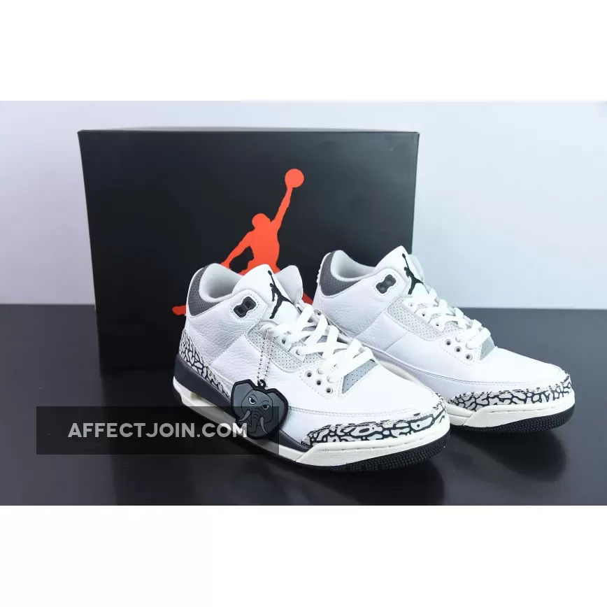 Air Jordan 3 "Hide N’ Sneak" White/Black-Iron-Cement Grey DX6665-100