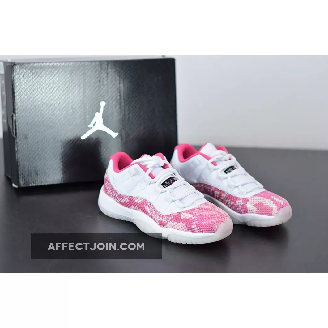 WMNS New Jordan 11 Low Pink Snakeskin / 11 Pink AH7860-106