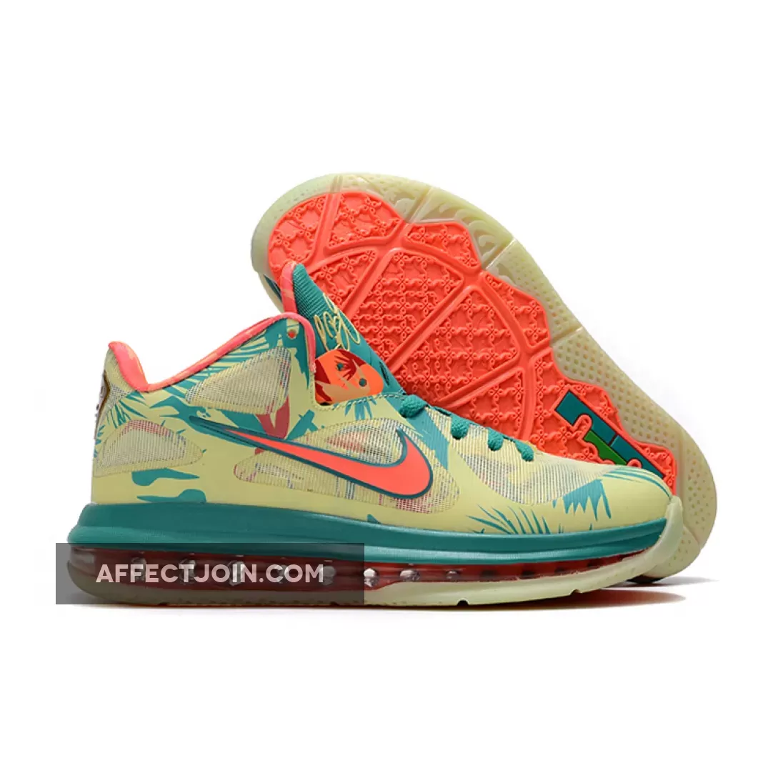 Nike LeBron 9 Low 'LeBronold Palmer' White Lime/Bright Mango-Green - lebronold palmer 9 release date