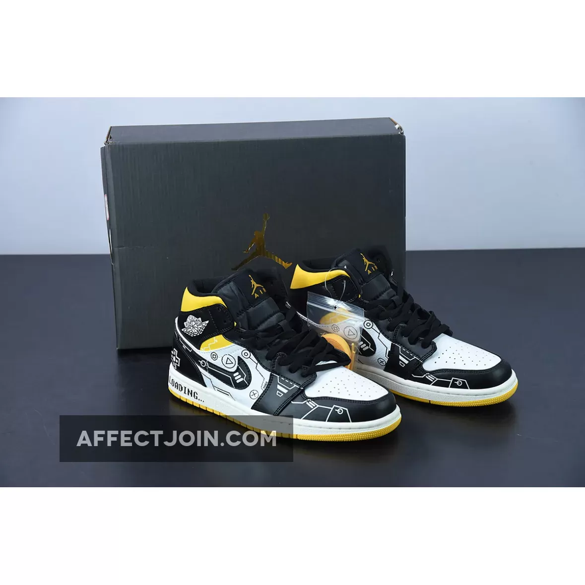 Air Jordan 1 Mid OG 'Video Game' Black White Yellow 1675865224 / Black White And Yellow Jordan 1