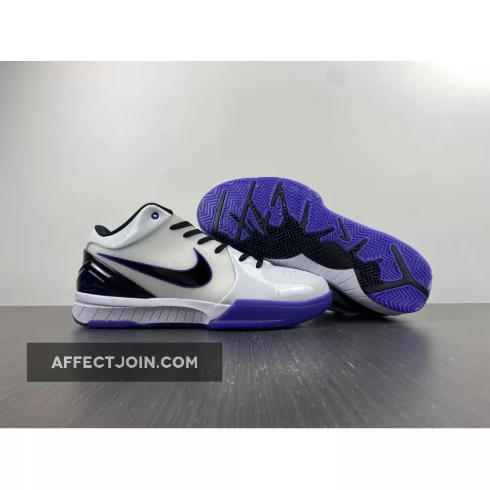 Nike Zoom Kobe 4 'Inline' White/Black-Varsity Purple - Kobe Zoom 4 344335-101