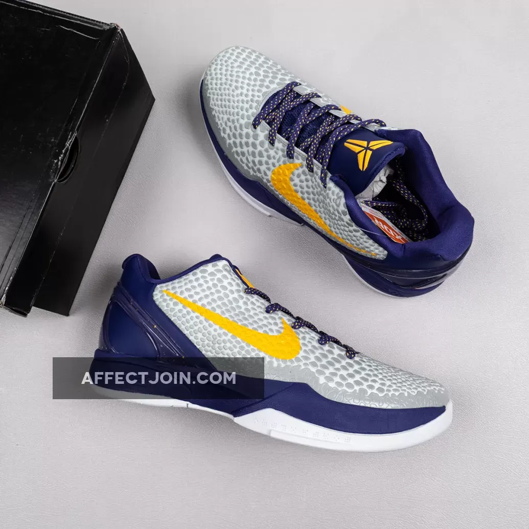 Nike Kobe 6 Protro '3D Lakers' White/Purple-Grey-Yellow kobe 6 3d