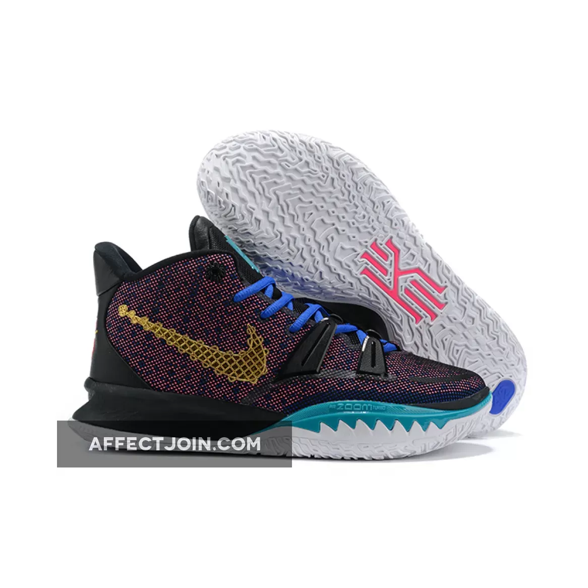 Nike Kyrie 7 "CNY" Black/Spirit Teal/Hyper Pink/Metallic Gold , Chinese Nike CQ9326-006