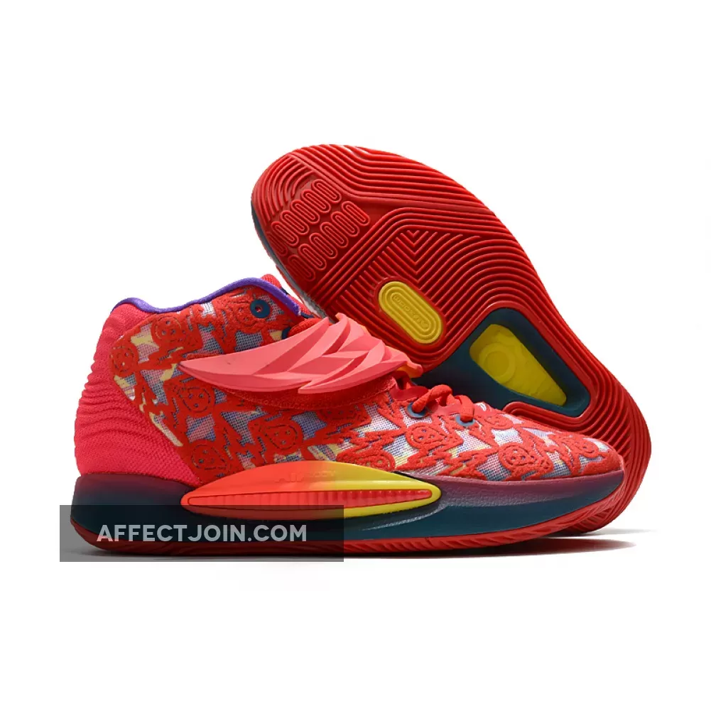 Ron English X Nike KD 14 Red/Blue-Yellow DO6903-600 - Kd 14 Ron English 2