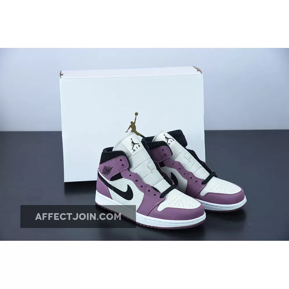 Air Jordan 1 Mid 'Berry Pink' Light Mulberry/Light Bone/White/Black / mulberry jordan 1