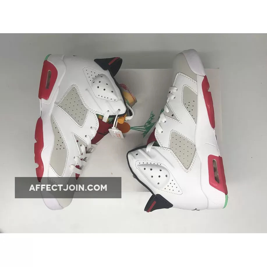 Jordan 6 Size 8 Air Jordan 6 Retro 'Hare' Neutral Grey/White-True Red-Bl Unisex AJ6 CT8529-062