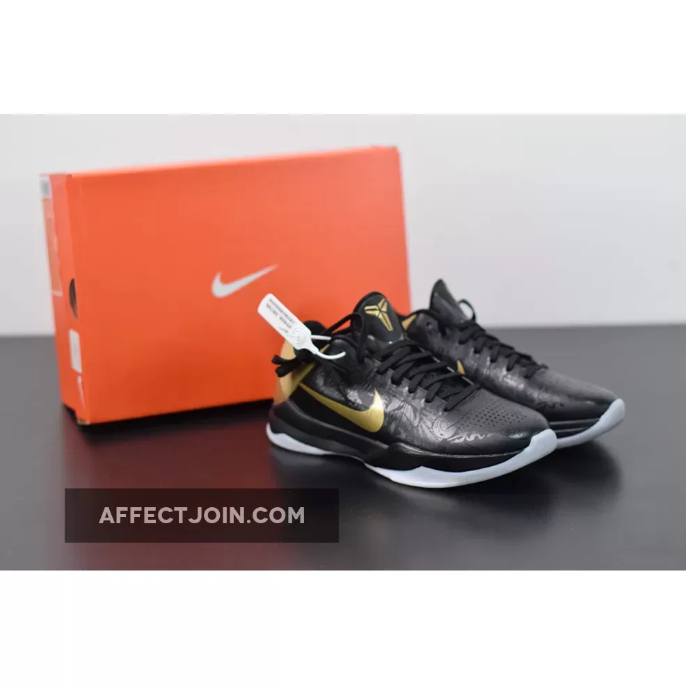 Nike Zoom Kobe 5 'Big Stage Away' Black/Metallic Gold-White Kobe 5 White