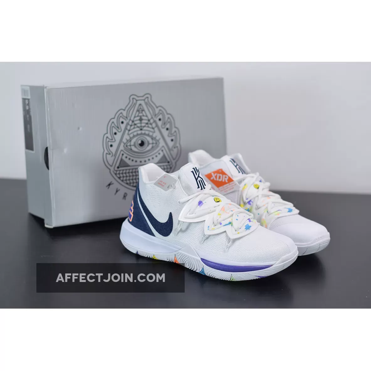 Nike Kyrie 5 'Have A Nike Day' White/Deep Royal-Glacier Blue nike kyrie 5 have a nike day