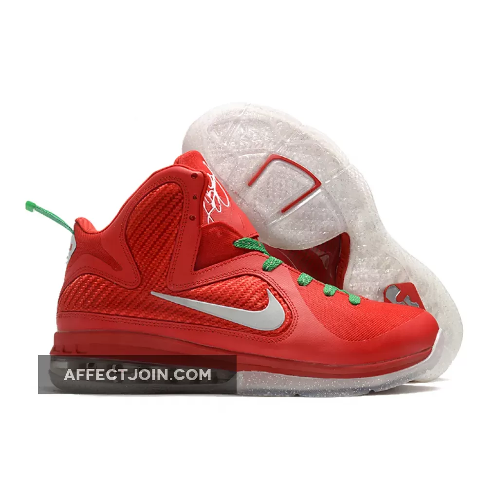 Nike LeBron 9 'Christmas' Sport Red/Reflective Silver-White-Lucky Green / christmas lebron 9