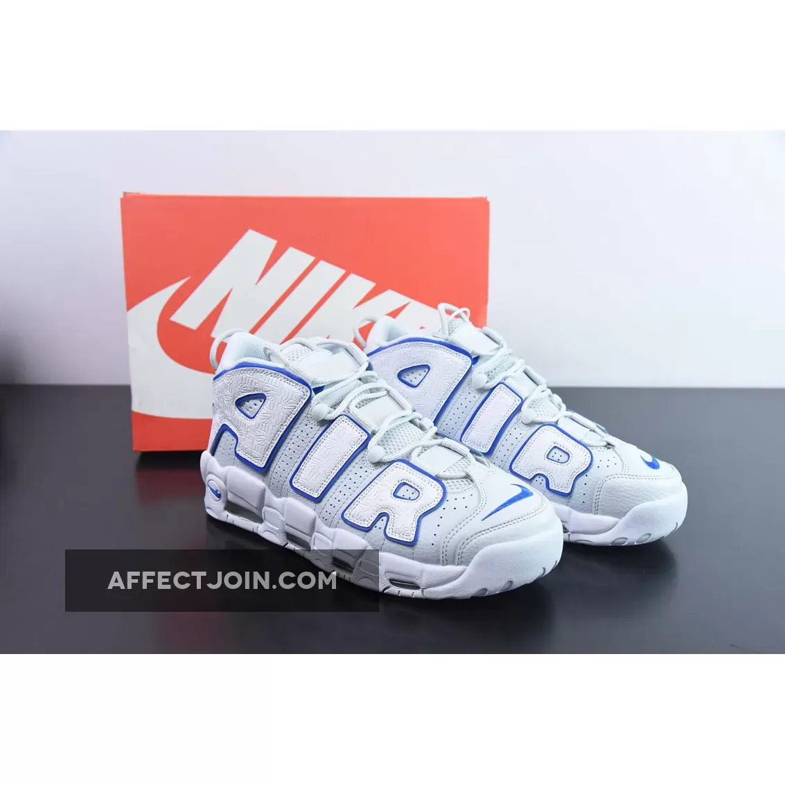 Nike Air More Uptempo Embossed White Royal Blue | UPTEMPO SALE FD0669-100