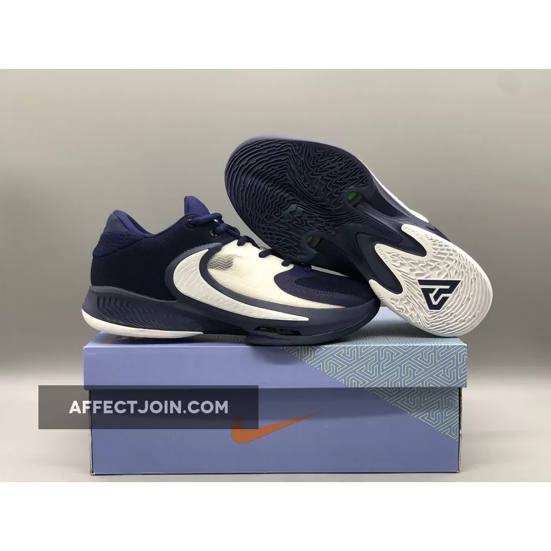 Nike Zoom Freak 4 Deep Blue White #nike zoom blue