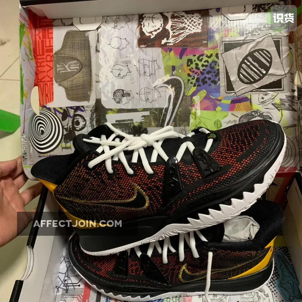 Nike Kyrie 7 'Raygun' Black/University Gold-Team Orange CQ9327-003 / nike kyrie 7 team