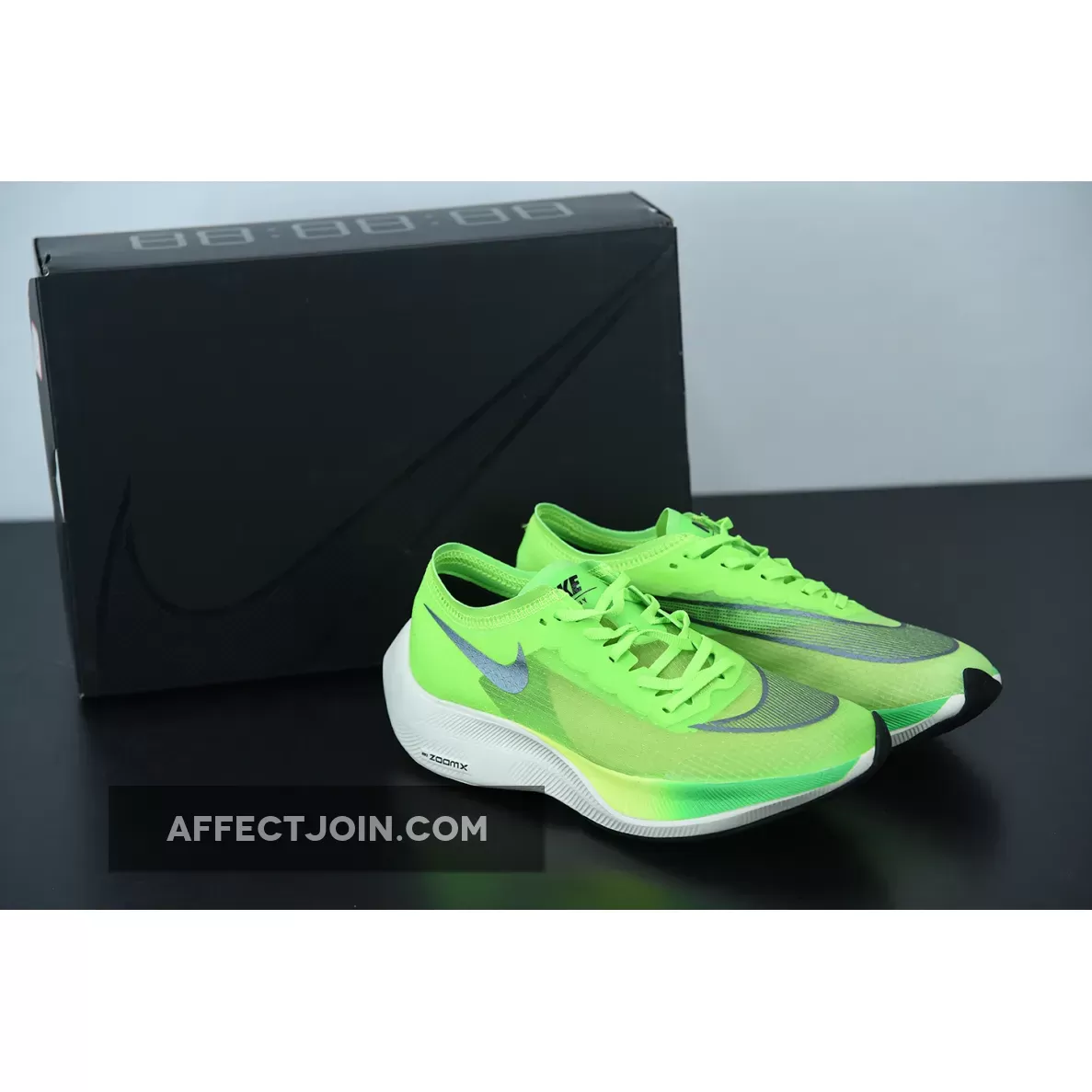 Nike ZoomX VaporFly NEXT% Electric Green/Black-Guava Ice AO4568-300