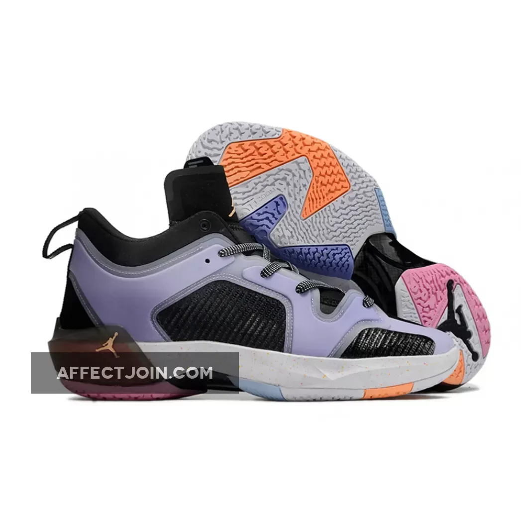 Air Jordan 37 Low 'Dongdan' Black/Orange Chalk-Lilac Ice FD8701-001 New Releases