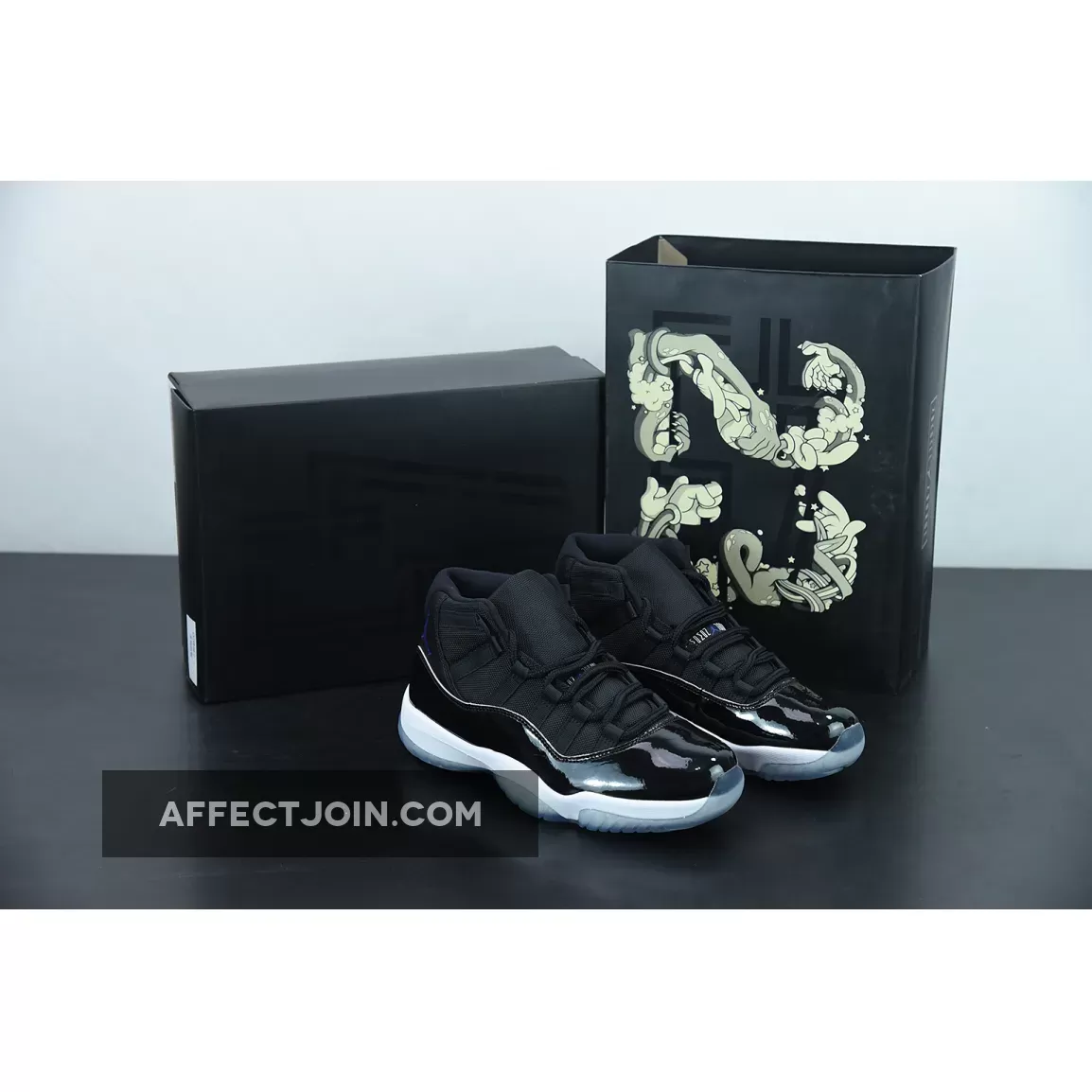 Air Jordan 11 'Space Jam' Black/Dark Concord-White 378037-003 / space jam jordan 11 2016