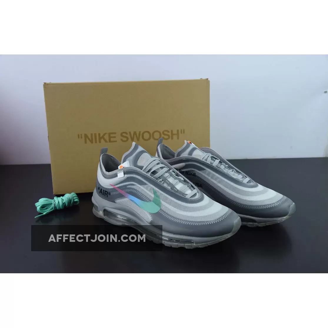 Off-White X Nike Air Max 97 White/Cone-Ice Blue AJ4585-200 Discount