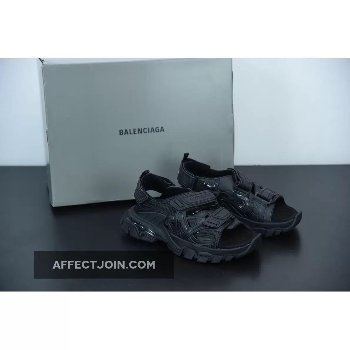 Discount Balenciaga Track Sandals Triple Black 1675867641