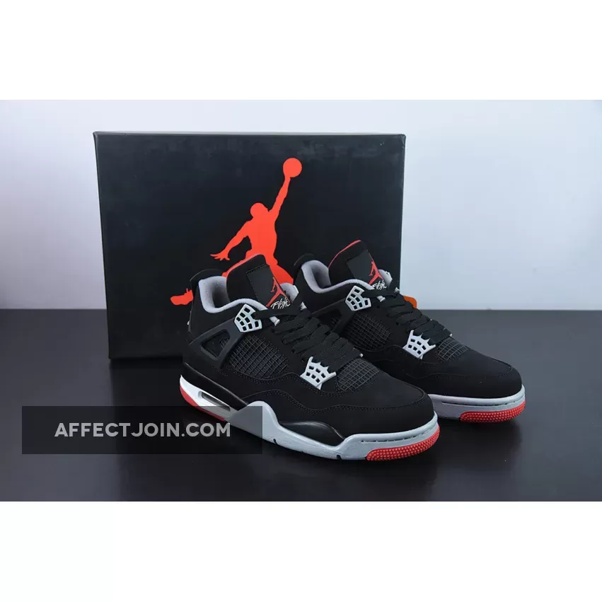 Air Jordan 4 Retro OG 'Bred' 2019 / Red Cement Jordan 4 308497-060