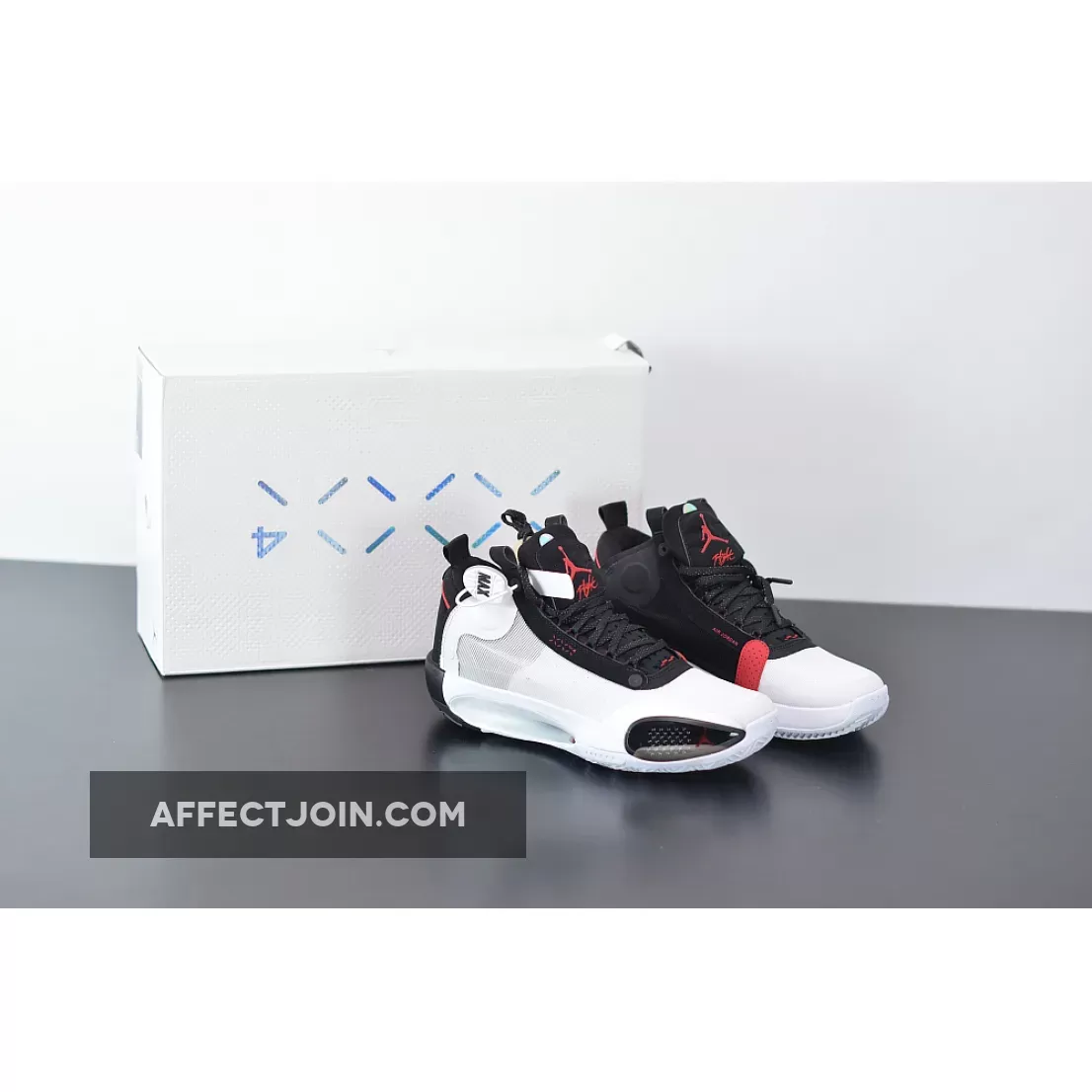 Air Jordan 34 'Bred' White/Orbit Red AR3240-100 #air jordan 4 off white orbit