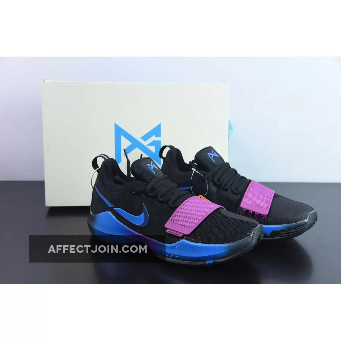 Paul George 1s / Nike PG 1 'Flip the Switch' Black Purple Blue 878627-003