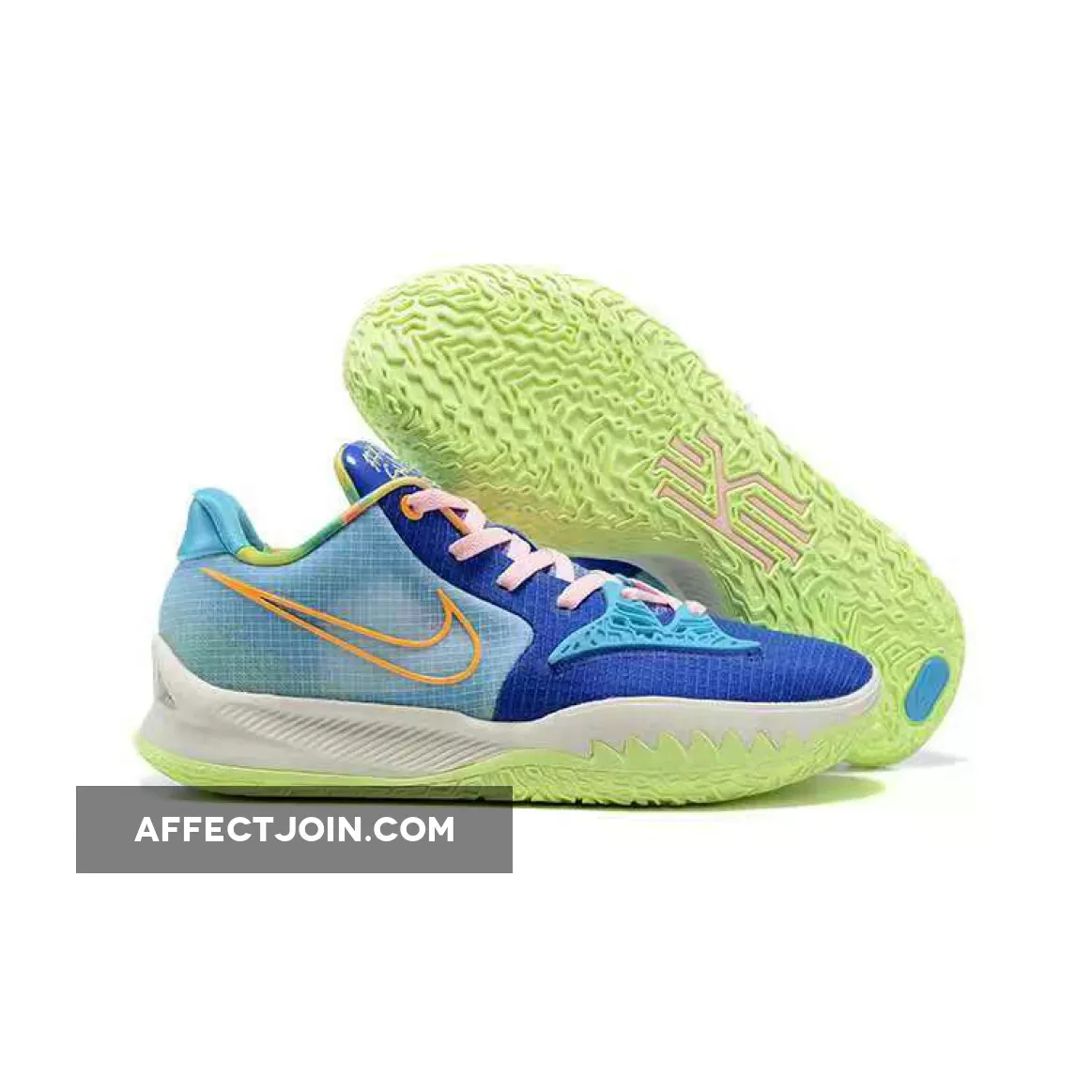 Nike Kyrie Low 4 Sky Blue/Royal Blue-White-Volt #sky blue nike shoes