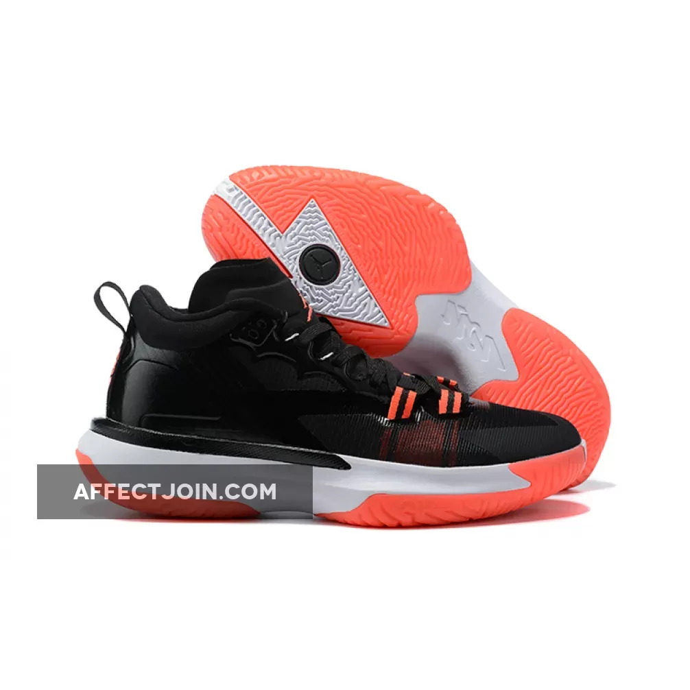 Jordan Zion 1 Black/White/Bright Crimson DA3130-006 - jordan zion 1 black and white