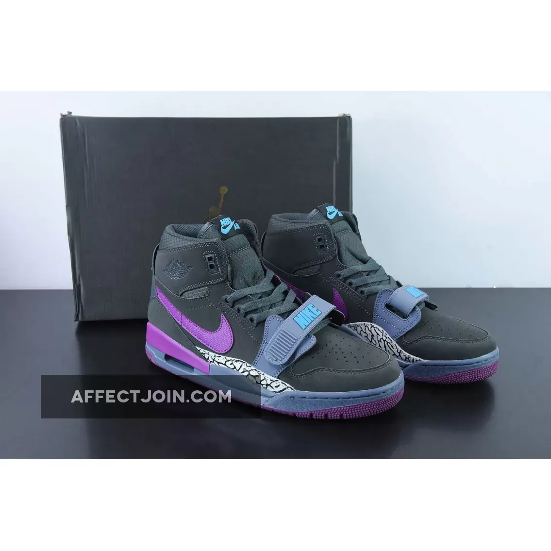 Dark Grey Purple - Jordan Legacy 312 Dark Grey/Purple-Blue AV3922-005