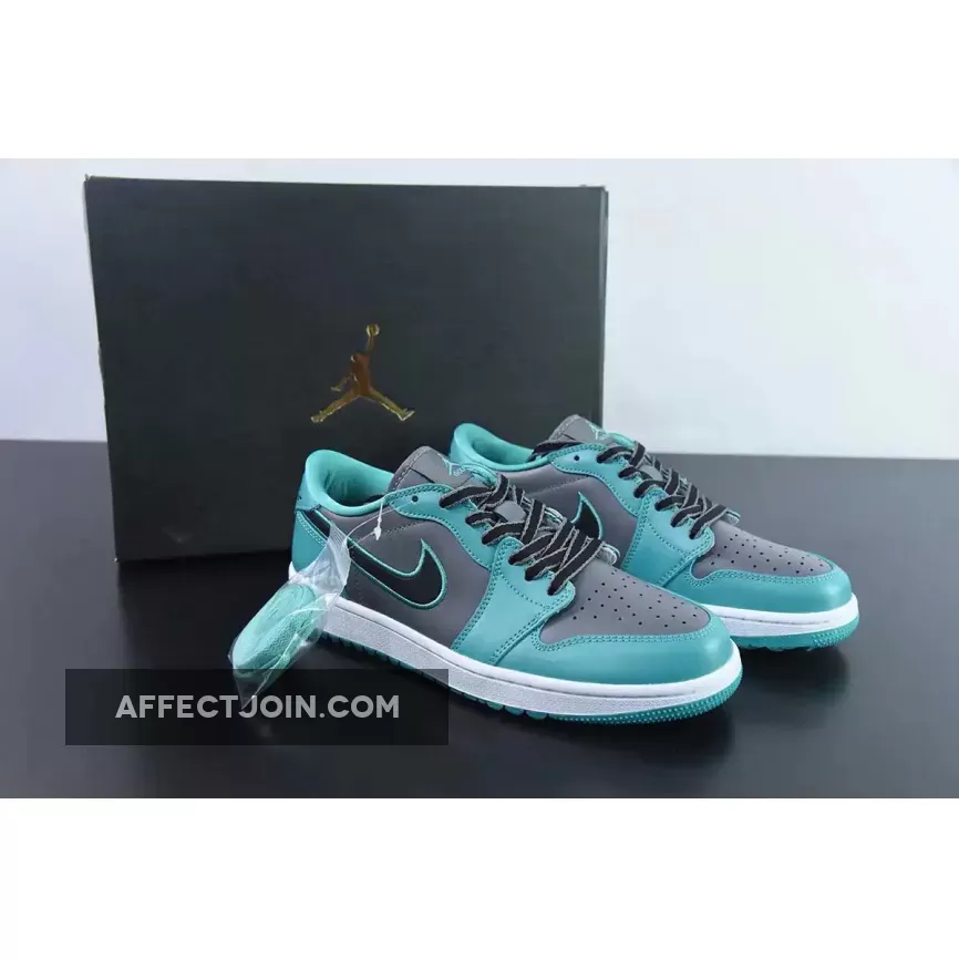 Air Jordan 1 Low Golf "Turquoise" Cool Grey/Gamma Blue/Black