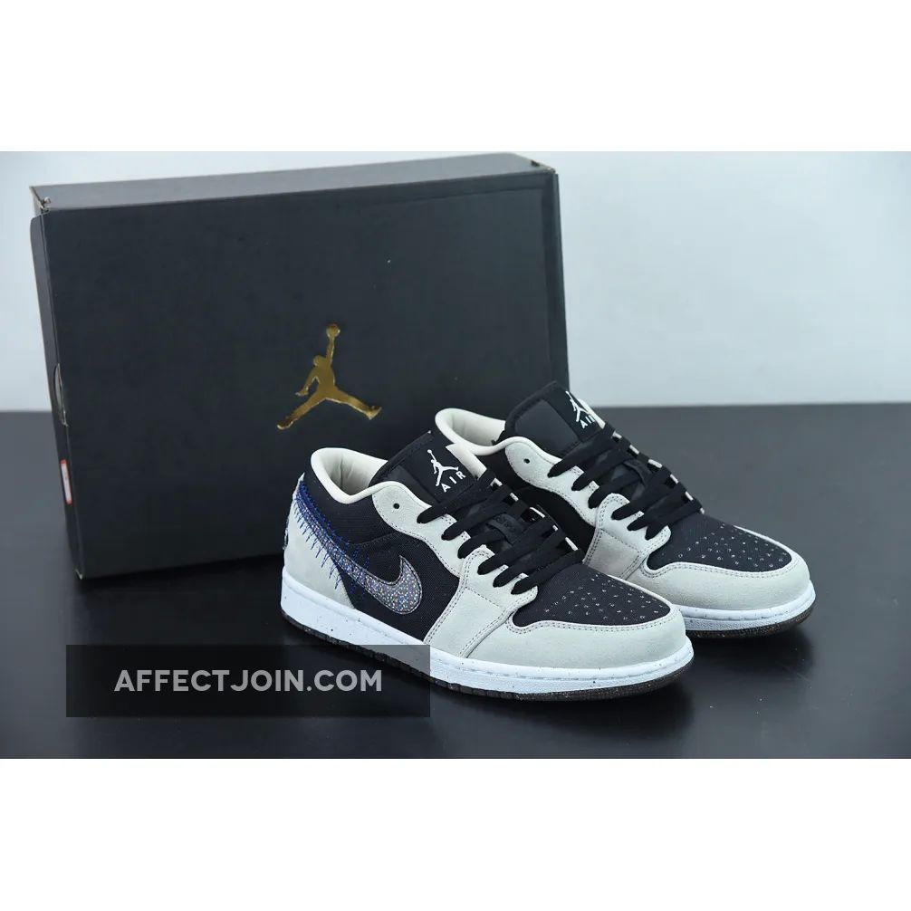 Jordan 1 Low SE Crater Black Grey