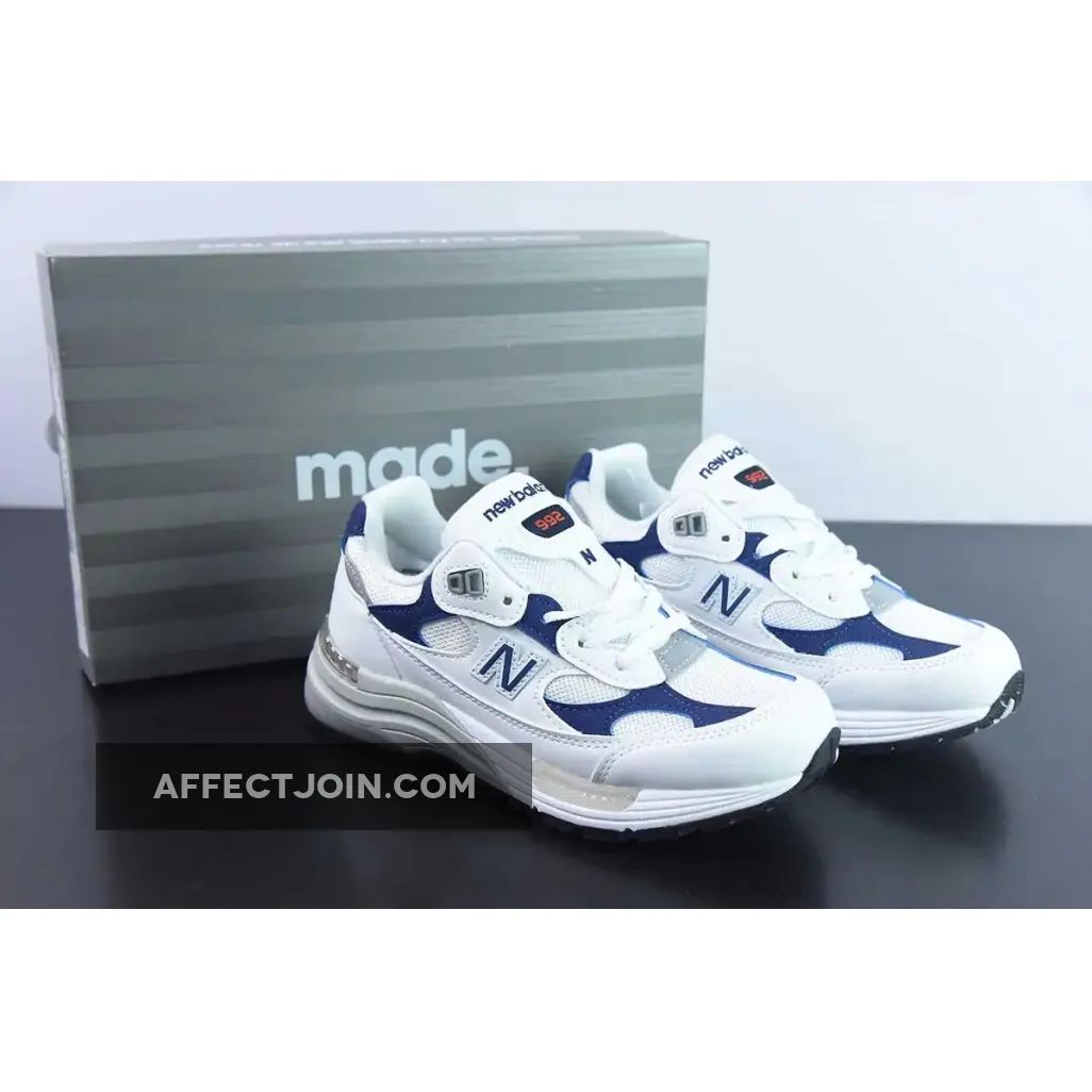 New Balance 992 White Navy