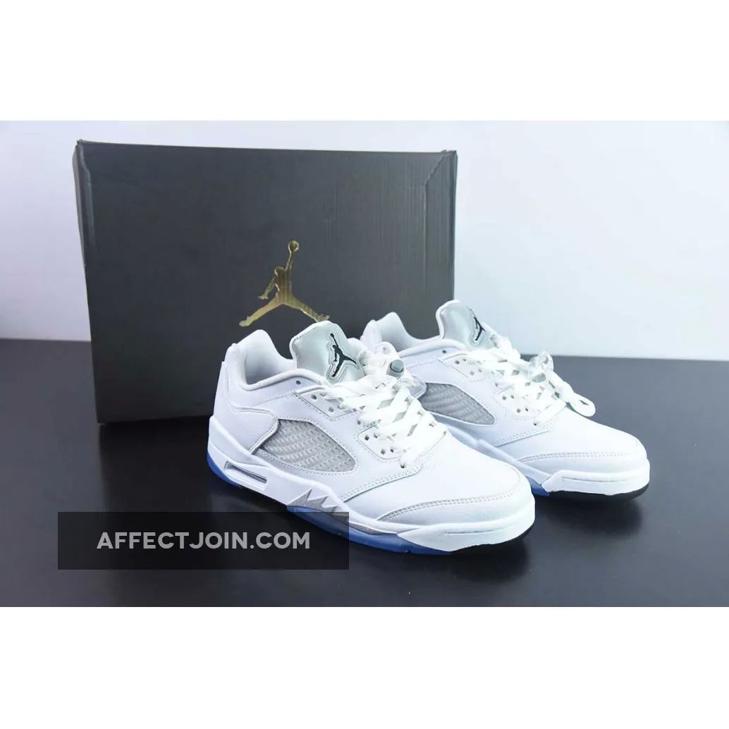 Nike Air Jordan 5 Low GS White Black For Womens